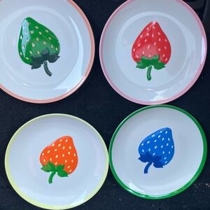 Strawberry Design melamine  Plate Set - Multicolor Kate spade x target.